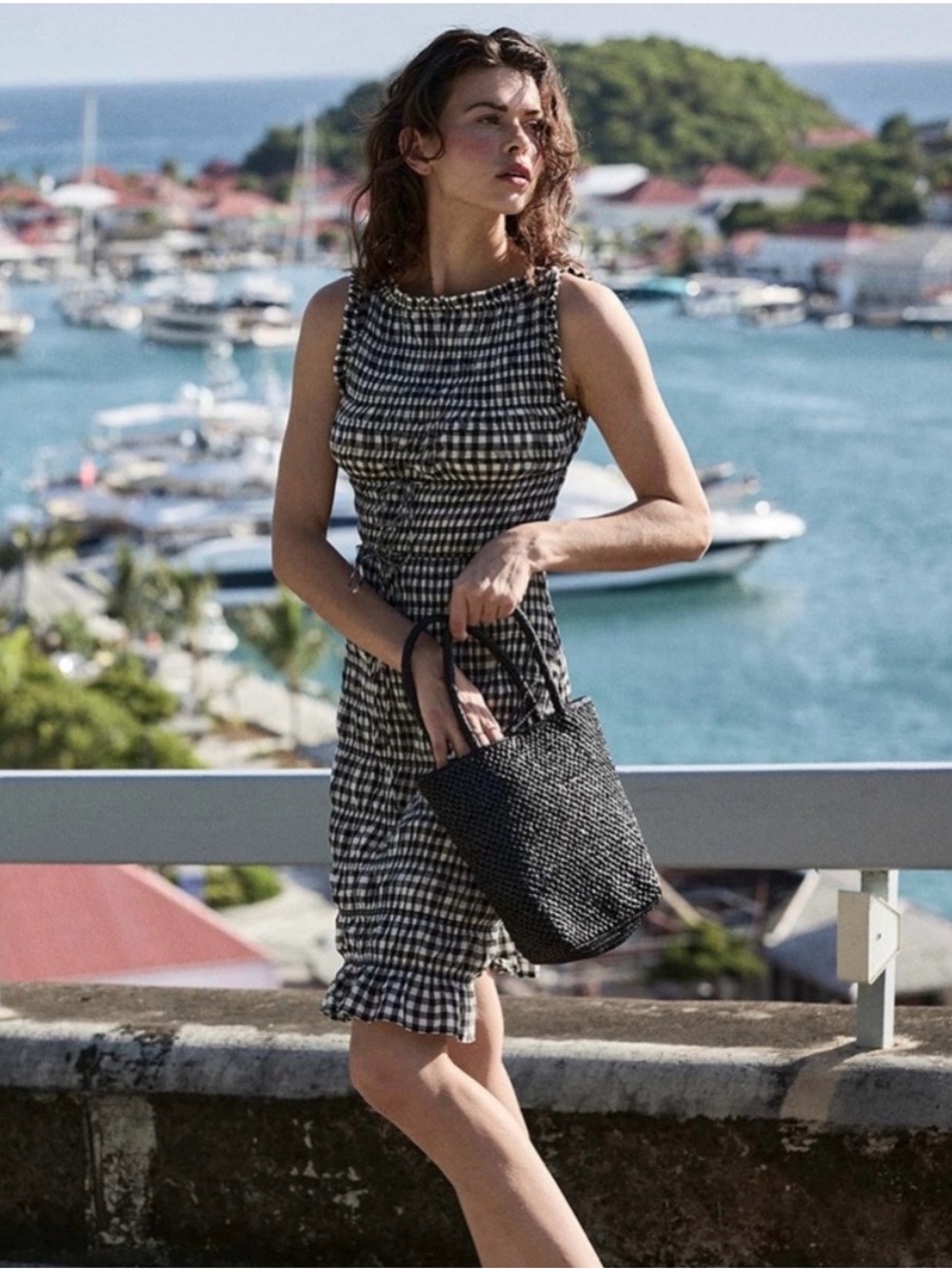 NWT Doen Rosella Dress in Noir Greta Gingham